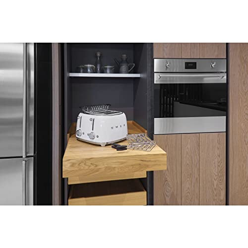 Tostadora de pan Smeg blanca de 4 ranuras modelo TSF03WHEU 3