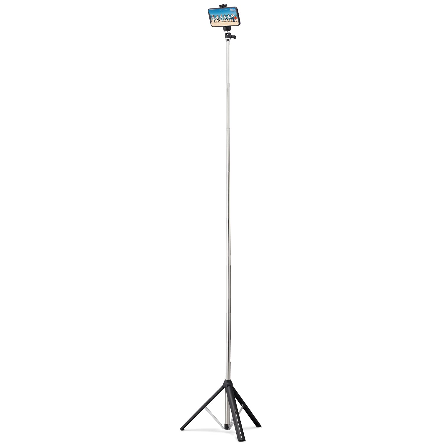 エレコム 三脚 ロングタイプ 最大160cm 【 iPhone/Android 用 】 アクセサリーシュー付 ブラック P-STSRSLBK商品画像