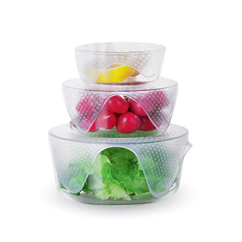 Grand Fusion™ Silicone Food Wrap 4 Pk, Reusable Super Flexible, Stretchable Wraps #TOP1