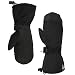 OZERO Winter Mittens, -40°F Cold Proof Waterproof Mitten - Five Fingers - 150g 3M Thinsulate Insulated Cotton & 5-inch Long Sleeve - Waterproof Nylon & Cowhide Leather Palm for Women/Men - Black/XL