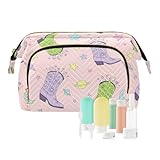 VIGTRO Cowboy Boots Stars Planets Moon Makeup Bag...