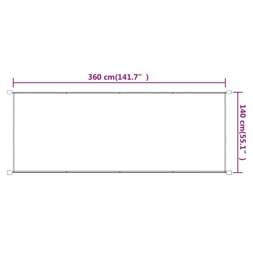 Cielęcina ning 140 x 360 cm taupe wół tkanina - najwyższej jakości zewnętrzna e solut do ogrodu i patio balkonu ochrona przed słońcem i slish parasole zewnętrzne