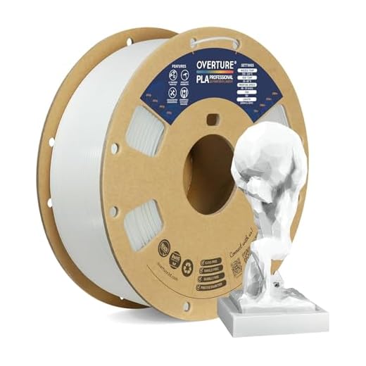 OVERTURE PLA Plus (PLA+) Filament 1.75mm, Stronger & More Durable, Professional Toughness 3D Printer Filament 1kg (2.2lbs), High Precision +/- 0.02mm, Tangle-Free (White)