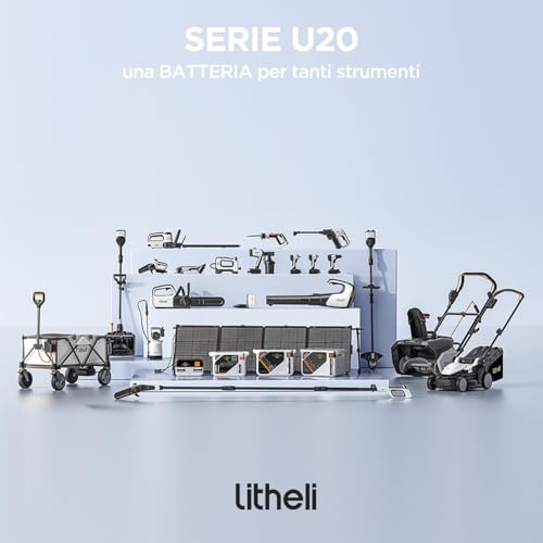 Litheli 20V 2-In-1 Tagliasiepi Telescopico，Potatore Telescopico Elettrico, Testa Inclinabile, Manico Telescopico, Con Una Batteria 2.0Ah Per Potatura E Rifinitura Rami - 9