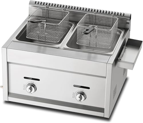 Caratteristiche di sicurezza migliorate: viene fornito con un cestello per friggitrice in acciaio inossidabile, un manico in legno anti-scottatura e un coperchio per fornire una protezione completa di sicurezza, prevenendo ustioni e rendendo il processo di frittura senza sforzo.