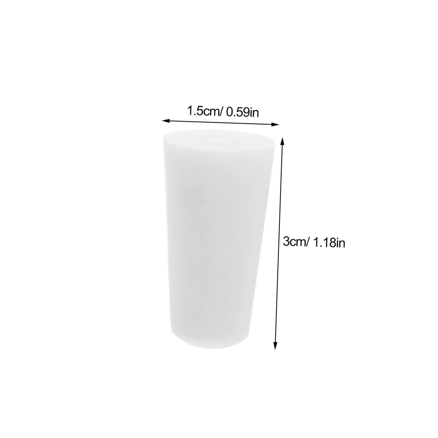 VILLFUL 10pcs Test Tube Silicone Plugs White Silicone Stopper Plug Test Tubes Bungs Stopper Flask Silicone Stopper