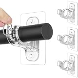 WEFHEF 4PCS Soportes Barra Cortina Sin Taladrar,Dormitorio