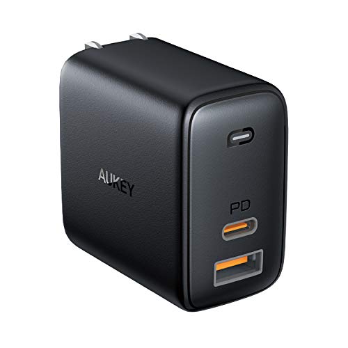 AUKEY AUKEY(オーキー) USB充電器 Omnia Mix 65W [USB-A 1ポート/USB-C 1ポート] ブラック AUKEY（オーキー） Black PA-B3-BK ［USB Power Delivery対応］