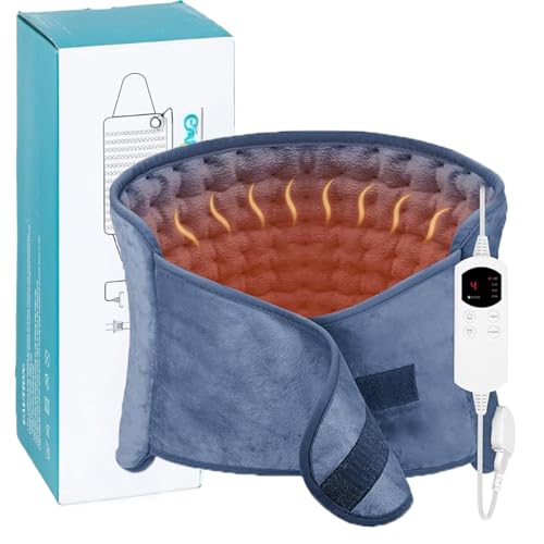 Frogetu Manta Eléctrica Lumbar y Cervical 120x30cm - Almohadilla Térmica Esterilla Eléctrica 6...