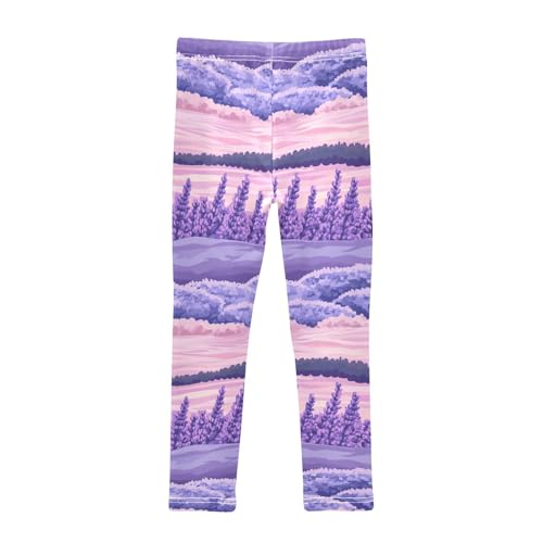 Lavender Field Kids Baby Girls Leggings Stretch High Waisted Pants Sports2