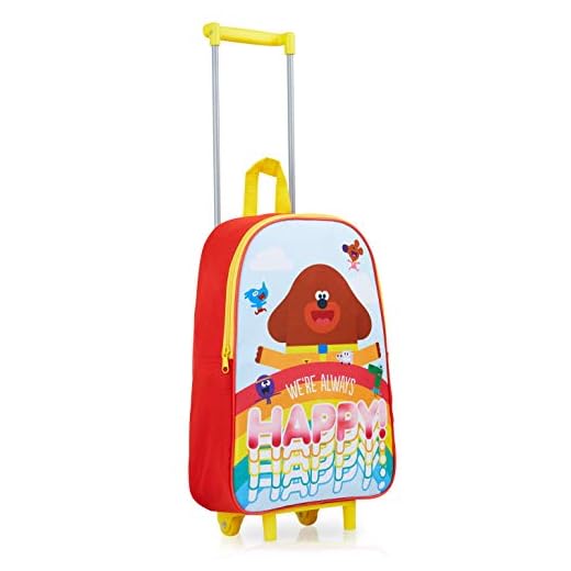 Hey Duggee Maletas Viaje para Niños, Maleta Infantil con Estampados Personajes Dibujos Animados, Maleta Cabina con Ruedas, Regalos para Niños y Niñas 3+