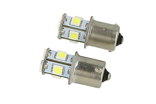 Lampe LED 24V Canbus BA15S G18,5 R5W couleur verte pieds droits 8 Smd 5050 pour bateau bus camion