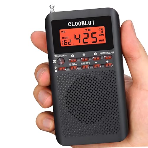 CLOOBLUT Ver �|�[�^�u�� AM FM WB NOAA �E�F�U�[���W�I �|�P�b�g�T�C�Y DSP�`�b�v�t�� �d�r�� �P3�d�r �w�b�h�z���W���b�N �D�ꂽ��M�g�����W�X�^�[