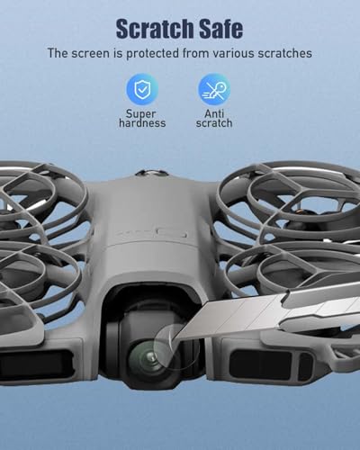 Image of M.G.R.J Tempered Glass Screen Protector for DJI Neo 2 Drone (Transparent) (Pack of 2)