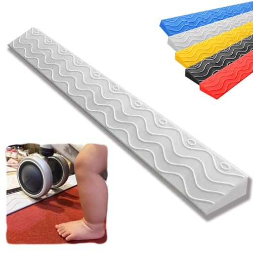 Fauteuil roulant pour porte d'entrée en plastique antidérapant de 2,5 cm à 10,2 cm de hauteur pour balayeuse et chariot gris (6,5 cm)