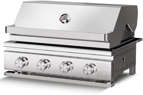 Premium Built In 4 Burner Propane Gas Grill, ALL-Thickened 304 St...
