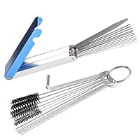 cobee Reinigungs Set für Vergaser zum Entfernen Schmutzablagerungen,13 Reinigungsdrähte Set+6 Nylonbürsten+6 Reinigungsnadeln+1 Drosselklappenschlüssel für Motorrad ATV Moped Schweißer Vergaser