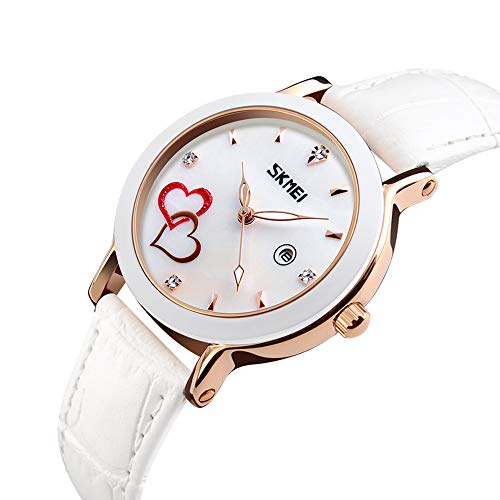 Preisvergleich Produktbild XQZ Quarzuhr Damenmode Casual Leder Armband Uhren Auto Datum Armbanduhre