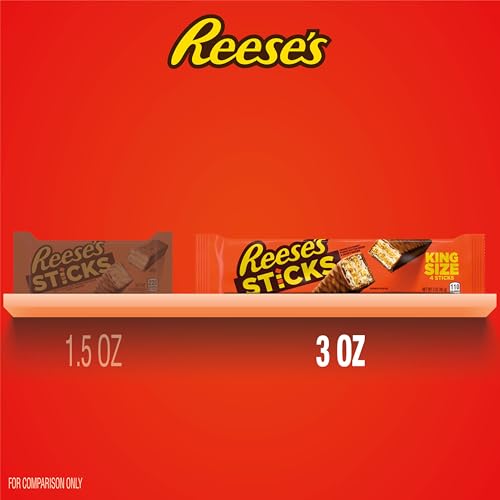REESE'S STICKS Milk Chocolate Peanut Butter Wafer King Size, 24 Ct | Crispy wafers, peanut butter and milk chocolate in king size packs for sharing, resale or concessions. - image 4