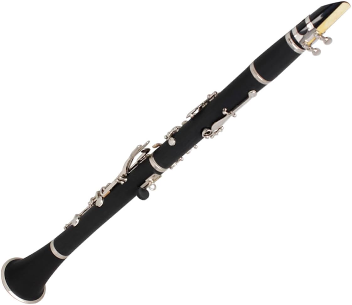Bakelite Clarinet for Beginners B Clarinet with Abs Finger Rest Easy Maintenance and Temperature Resistant Student Instrument for Entry-level Practice and Performance