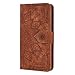 Produktbild Karomenic Prägen PU Leder Hülle kompatibel mit Samsung Galaxy J7 2016 Mandala Muster Handyhülle Brieftasche Schutzhülle Klapphülle Ledertasche mit Standfunktion Magnet Wallet Flip Case Etui - Brown