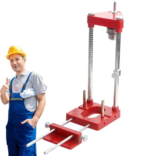 Jubepk Guida per trapano per la lavorazione del legno, localizzatore di punzoni per la lavorazione del legno,Localizzatore di perforazione per perforazione regolabile | Guida per fori di perforazione