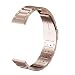 GOSETH Compatible with Pebble time Band 22mm Mesh Stainless Steel Replacement Accessories for Pebble Time/Gear S3 Frontier/TicWatch Pro(Rose Gold)