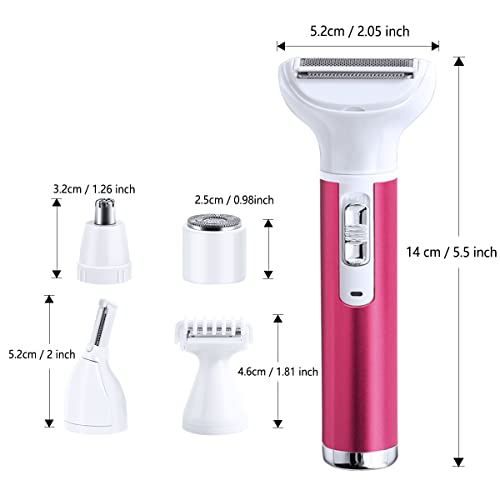 Electric Razor For Women Removal For Body Nose Hair Trimmer Face Shavers Eyebrow Legs Armpit Bikini Area Pubic Underarms Painless Rechargeable Portable 5 In 1 Womens Razors Set #TOP1
