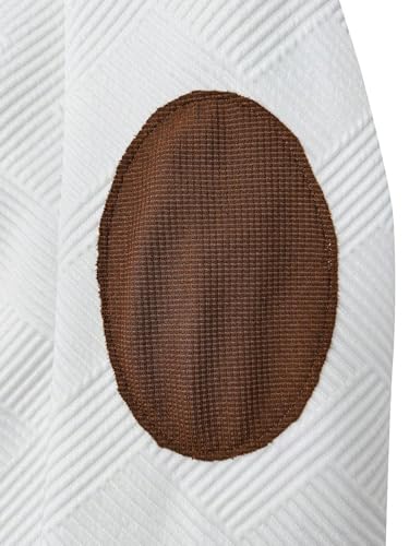 Men's Solid Color Patchwork Long Sleeve Front Button and Pants Outfit, Minimalist3