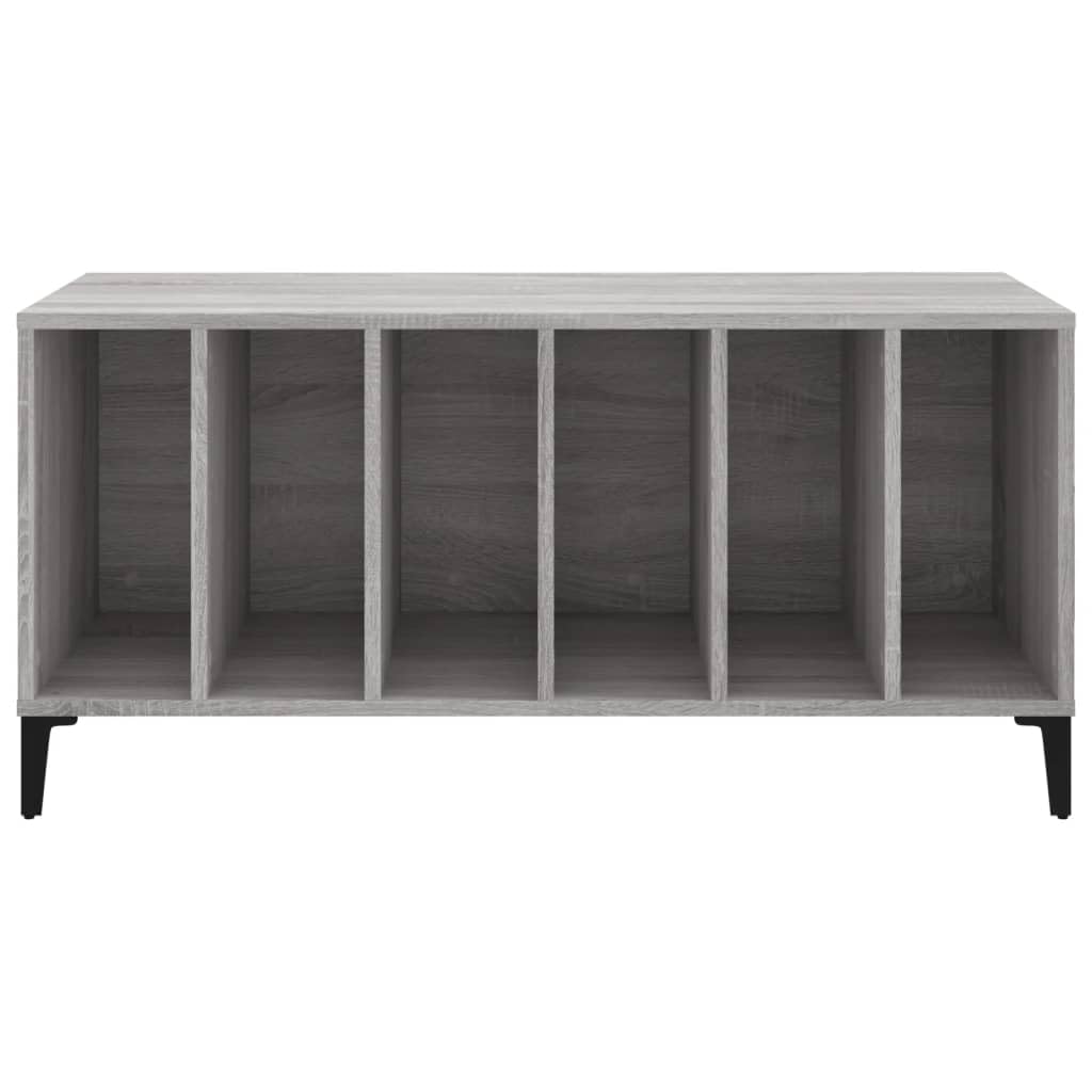 vidaXL Mobile Porta Dischi Grigio Sonoma 100x38x48cm Legno Multistrato, Mobile per Giradischi, Porta Dischi, mobiletto Porta vinili
