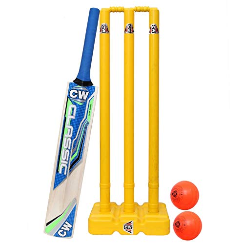 CW Bonzer Cricket Kit Stumps Set Bat Ball Set Beach Cricket Set Popular Willow Cricket Kit with 2 Balls Carry Bag 1 for 3 to 4 Yr Old-image-30