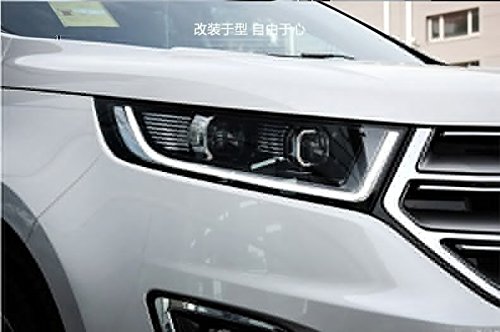 GOWE Stylizacja samochodu reflektory do Ford Edge 2015-2017 do krawędzi czołówka LED soczewki DRL podwójny strumień H7 HID Xenon bi soczewki ksenonowe temperatura barwowa: 6000 k; moc: 55 W