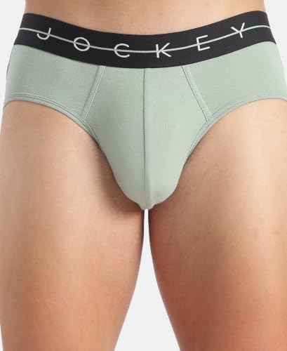 Image of Jockey NY15 Men's Super Combed Cotton Elastane Stretch Solid Brief with Ultrasoft Waistband (Pack of 2)