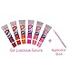 VeniCare 6-PACK Peel-Off Colored Lip Stain Gloss + Applicator Stick | Variety of SIX Luscious, Sexy Colors | Apply, Let Dry, Peel Away, and Look Beautiful!