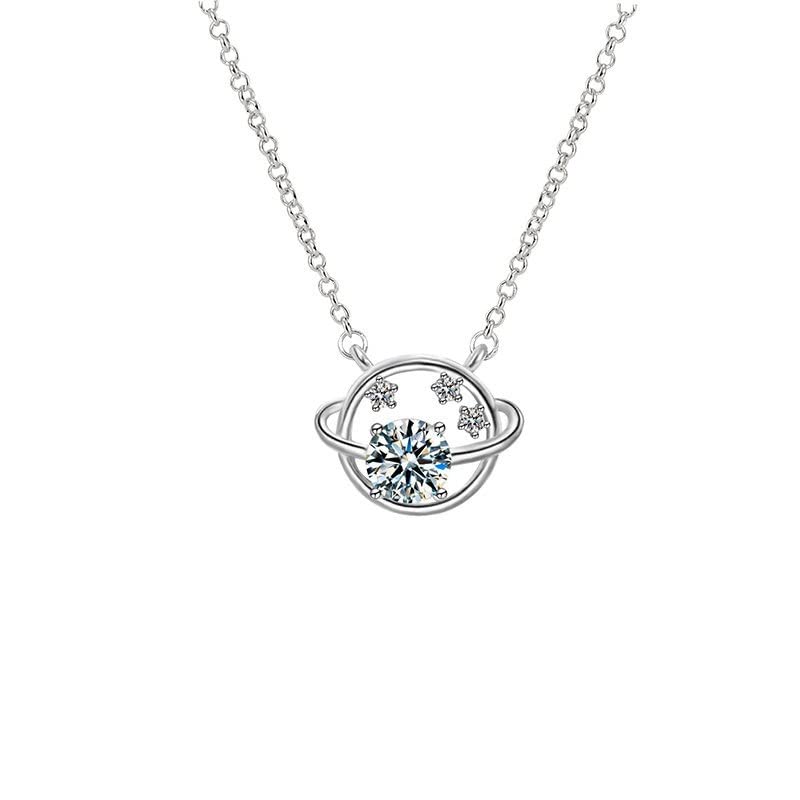 Collier ras du cou planète creuse en diamant de laboratoire pour rayonner au quotidien