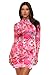 OFEEFAN Short Dresses Womens Long Sleeve Dresses Hot Pink Rose XS