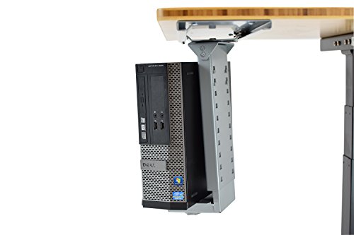 Schwenkbarer Computer-CPU-Halter für den Schreibtisch, höhenverstellbar, drehbar, 360 Grad drehbar, ergonomisches Büro, Schreibtisch-Zubehör, Metall