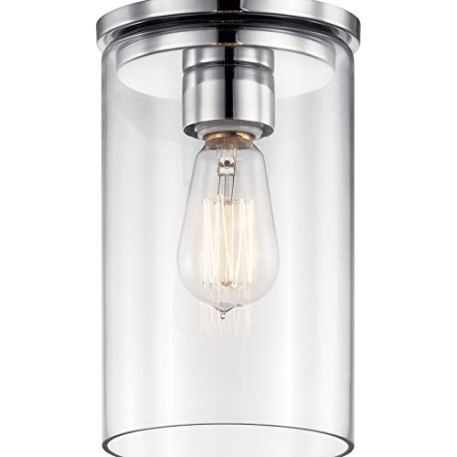Kichler Crosby 10.75" 1 Light Mini Pendant With Clear Glass Chrome #TOP5