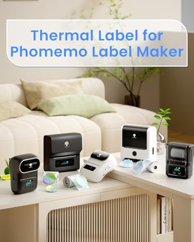 Image of Phomemo 3 Rolls Round Color Thermal Labels, Use for M110 /M100 /M220 /M108 | 2 Inch Circle Labels 50x50mm Gradient Thermal Stickers for Kids & School, Barcode, Logo, Business, Home, Organization