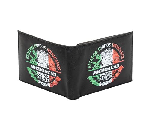 Michoacan Men printed Mexico States real Leather Wallet Cartera Estados Billetera3