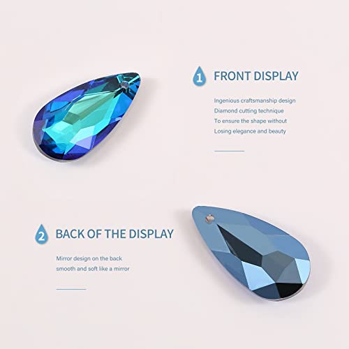 Zyywl 40Pcs Mix Shapes Loose Beads Charms Crystal Pendant For Jewelry Making Bulk Lot Necklace Earrings Bracelet Craft Findings #TOP3