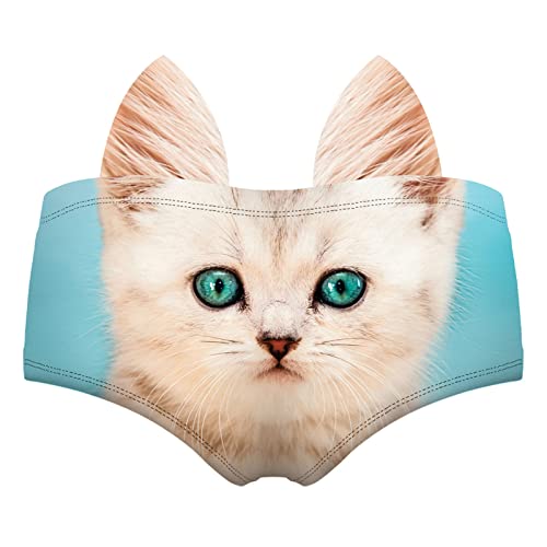 Slip sexy avec oreilles mignonnes et imprimé 3D queue d'animal