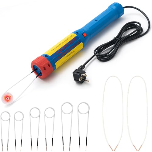 1100W Magnetischer Induktionsheizgerät - Flameless Induction Heater 8 Heizspulen(30/40/50mm*2 750mm*2) für Präzisionsteile wie Muttern Schrauben Zahnräder Riemenscheiben Lager Usw