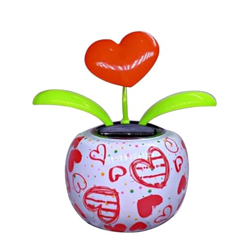 Flores danzantes con energía solar, decoración de flores para coche - Adorno de cabeza que sacude la flor con energía solar en macetas de colores,Decoración de coche de flores, figuras de baile solare