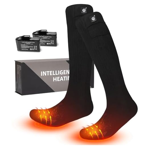 Heated Socks for Men Women, Electric Heated Socks Rechargeable with 7.4V 2200mAh Battery, 3 Thermal Levels up to 140°F for Outdoor Skiing Hiking Camping Motorcycling, Cold Weather Foot Warmer…