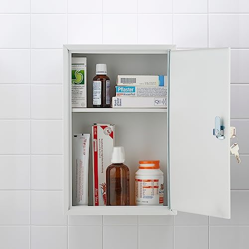 Caja medicinas colgante de 2 compartimentos con llave para el orden de fármacos 7