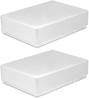 New 2 X A5 Clear Plastic Paper Storage Crafts Cards Box Office Leaflet Flyer Craft Boxes Holder Pack Set of 2