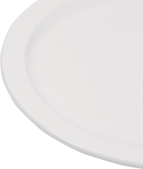 Argon Tableware White Dinner Plates - Set of 24 Porcelain Buffet Main Course Dining Catering Party Serving Dishes Set 23cm for Students, Kitchen, Home Dining, and Parties - Dishwasher & Microwave Safe