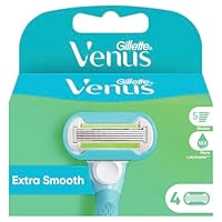 Gillette Venus Extra Smooth Women's Razor Blade Refills, 4 Count