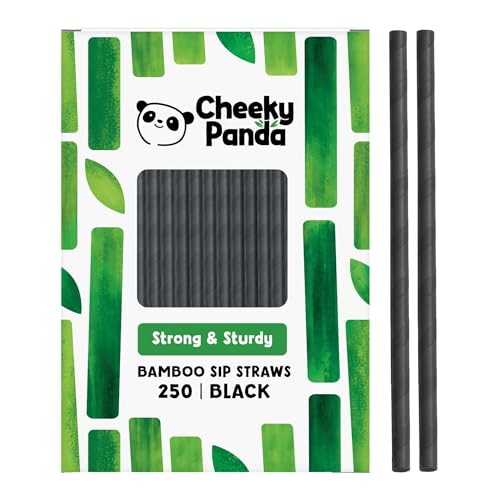 The Cheeky Panda Bambus Strohhalme Papier | 250 x Cocktail Strohhalme | Stark und Langlebig